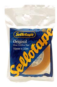 SELLOTAPE CELLULOSE CLEAR 12MMX33M 1100